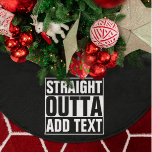 GERADE AUS - Fügen Sie hier Ihren Text ein/eigenes Polyester Weihnachtsbaumdecke