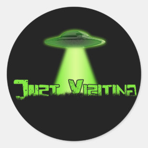 Gerade Besuchsaufkleber V2 Runder Aufkleber