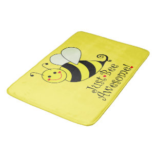 Gerade Bienen-fantastische gelbe Hummel-Biene Badematte
