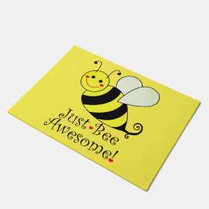 Gerade Bienen-fantastische gelbe Hummel-Biene Fußmatte