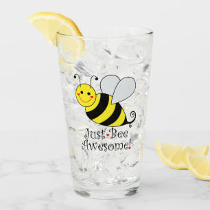 Gerade Bienen-fantastische niedliche gelbe Glas