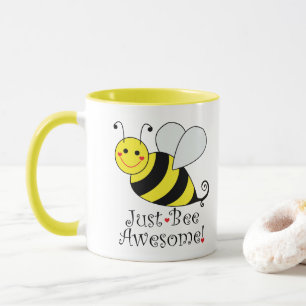 Gerade Bienen-fantastische niedliche gelbe Tasse
