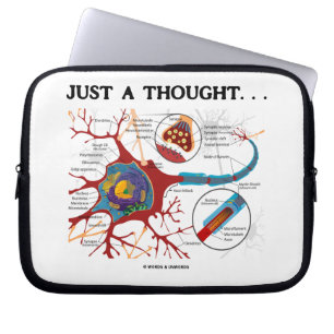 Gerade ein Gedanke… (Neuron/Synapse) Laptopschutzhülle