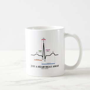 Gerade ein Herzschlag weg (EKG/ECG) Kaffeetasse