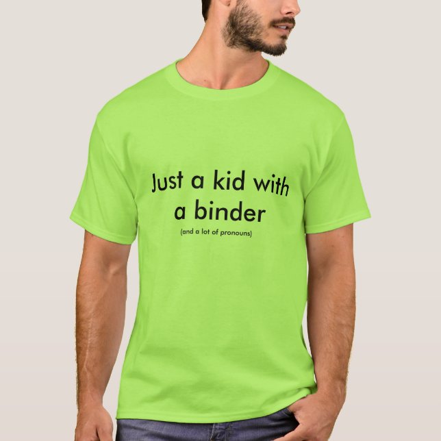 Gerade ein Kind mit einer Mappe T-Shirt (Vorderseite)