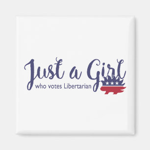 Gerade ein Mädchen, das liberalistischen Magneten Magnet