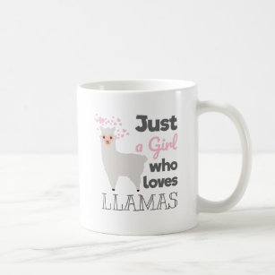 Gerade ein Mädchen das Liebe-Lamas Kaffeetasse