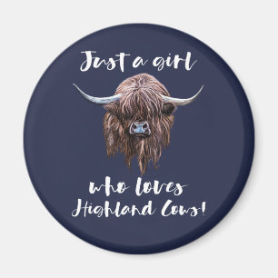 Gerade ein Mädchen, das Liebe-schottisches Magnet