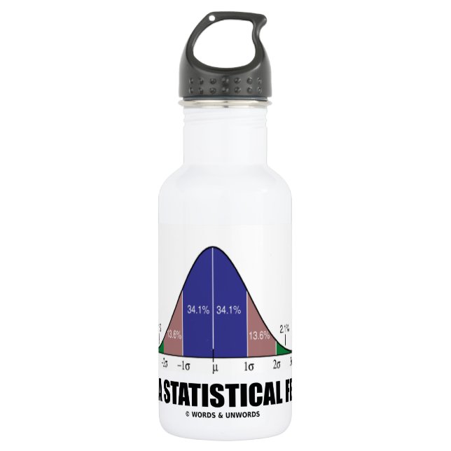 Gerade ein statistisches Gefühl (statistischer Edelstahlflasche (Vorderseite)