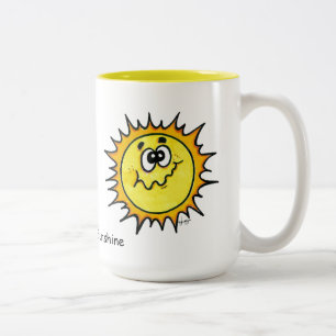 Gerade ein Strahl der Sonnenschein-Kaffee-Tasse Zweifarbige Tasse