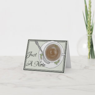 Gerade eine Anmerkungs-Tee-Schale irgendeine Karte