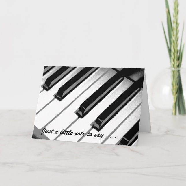 Gerade erhält eine wenig Anmerkungs-Musik wohle Karte (Vorderseite)