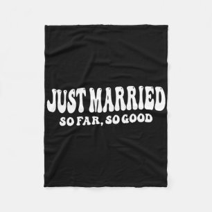 Gerade erst verheiratet bisher gut Hochzeit Braut Fleecedecke