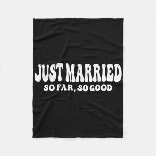 Gerade erst verheiratet bisher gut Hochzeit Braut Fleecedecke