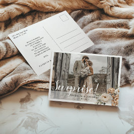 Gerade erst verheiratete Hochzeitsanzeige Postkart Postkarte
