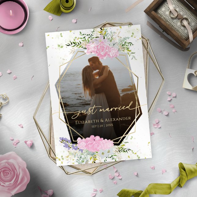 gerade | Frühjahrs-Hochzeitsankündigung des Fotos Einladung (Von Creator hochgeladen)