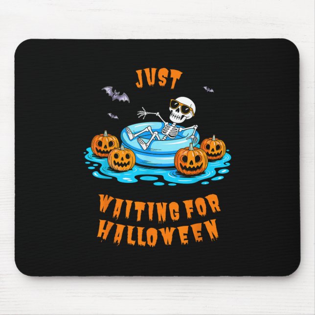 Gerade für Halloween Funny Skeleton Sommer Gewarte Mousepad (Vorne)