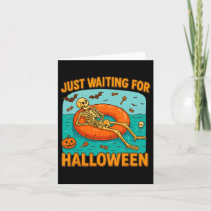 Gerade für Halloween Funny Skelett Floating Gewart Karte