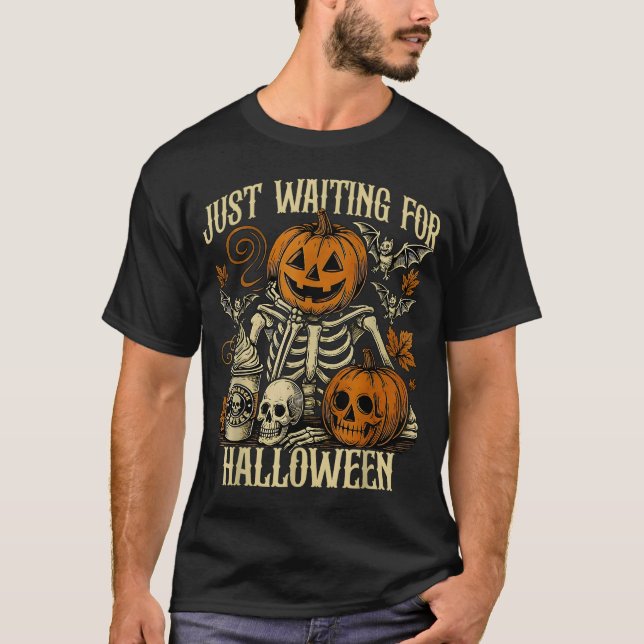 Gerade für Halloween Skeleton Spooky-Saison Gewart T-Shirt (Vorderseite)