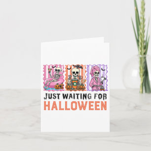 Gerade für Halloween Skeleton Spooky Summer Gewart Karte