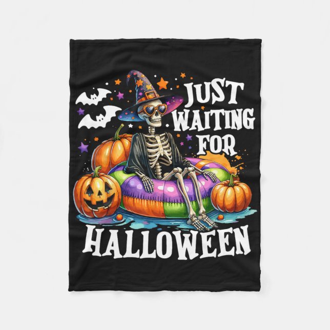 Gerade für Halloween Spooky Skeleton Summer Gewart Fleecedecke (Vorderseite)