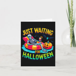 Gerade für Halloween Spooky Skeleton Summer Gewart Karte