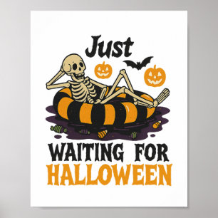 Gerade für Halloween Spooky Summer Skeleton Gewart Poster