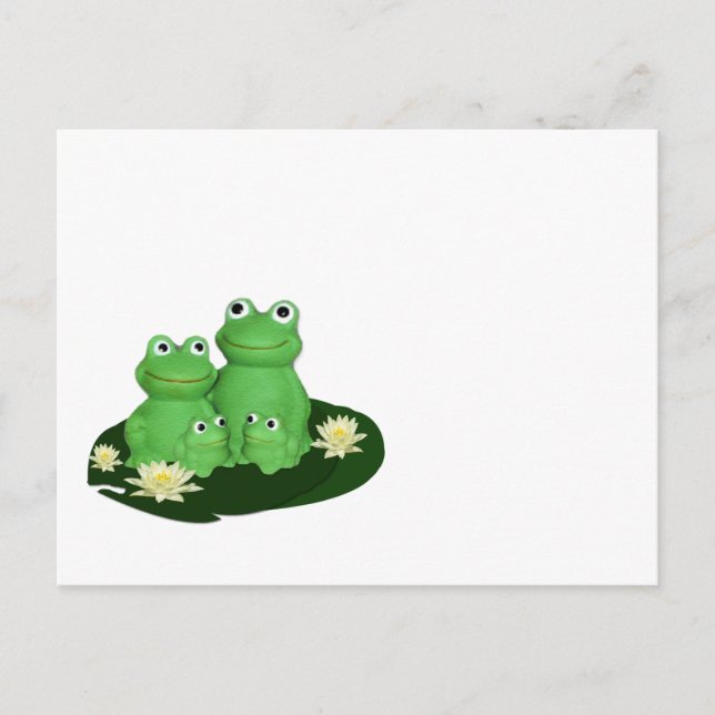 Gerade für Kind-FROSCH-FAMILIE… Postkarte (Vorderseite)