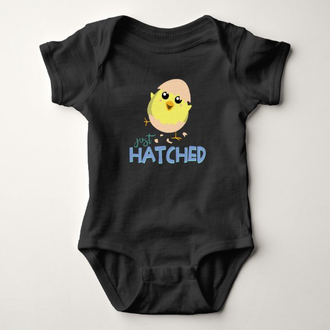 Gerade gehackter Niedlicher Kick Black Baby Bodysu Strampler (Vorderseite)