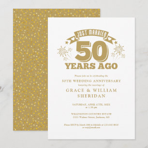 Gerade geheiratet: 50. Hochzeitsjubiläum Einladung