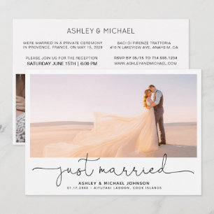 Gerade geheiratet - Flitterwochen - 4 Fotos - Nur  Einladung