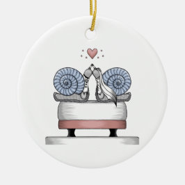 Gerade geheiratet keramik ornament