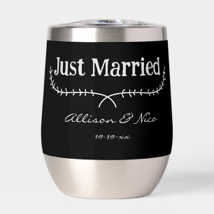 Gerade Geheiratet mit Flourish Personalisierte Hoc