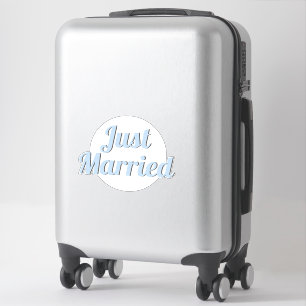 Gerade geheiratet Retro Chic Stylisch ausgeschnitt Aufkleber