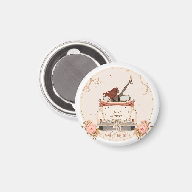 Gerade geschieden in Blüte Eleganter Magnet (Vorderseite/Rückseite)
