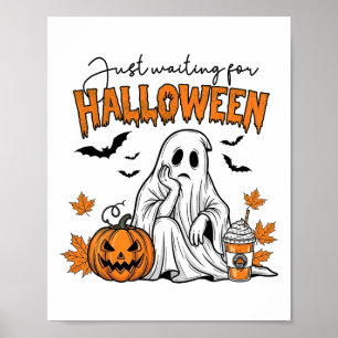 Gerade Gewartet für Halloween Ghost Spooky Summer Poster