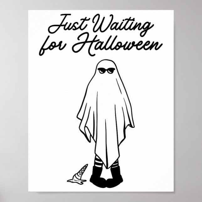 Gerade Gewartet für Halloween Spooky Ghost Summer  Poster (Vorne)