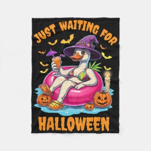 Gerade Gewartet zu Halloween Gänse Sommerspitzmeer Fleecedecke