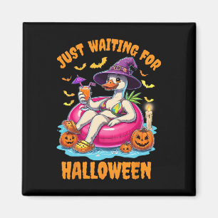 Gerade Gewartet zu Halloween Gänse Sommerspitzmeer Magnet