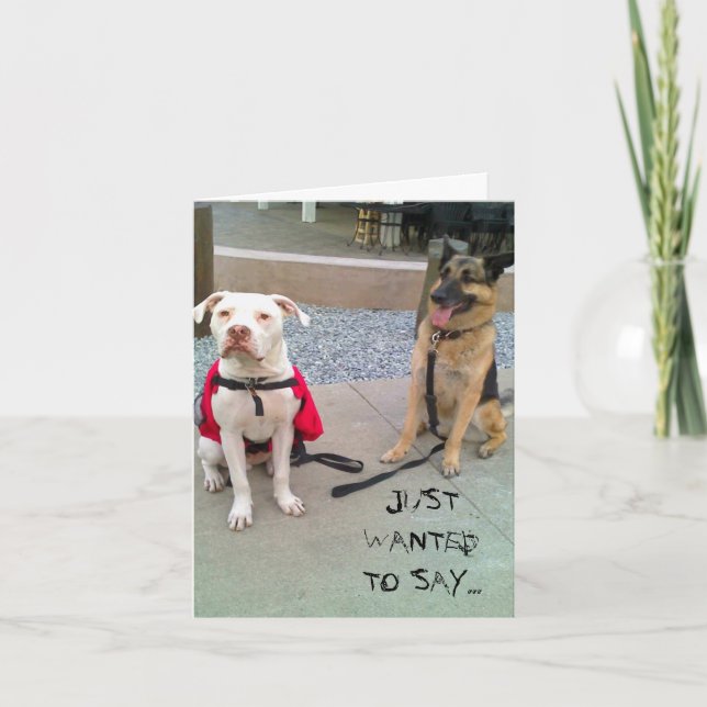 GERADE GEWOLLT, UM ZU SAGEN… DANKESKARTE (Vorderseite)