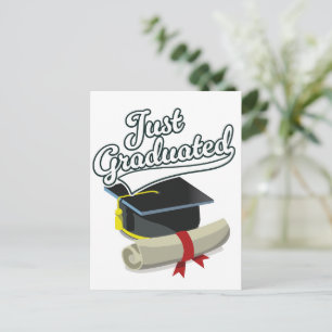 Gerade graduiert! feiertagspostkarte