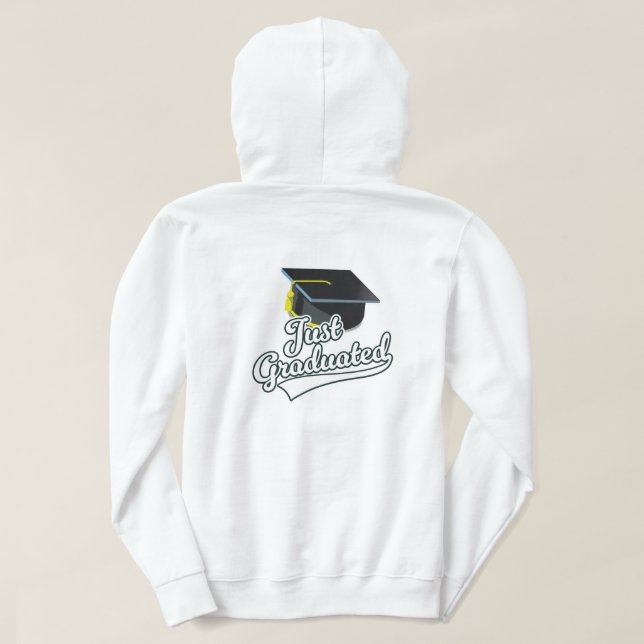 Gerade graduiert!  hoodie (Design Rückseite)