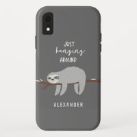Gerade, hängend um hellen Sloth Cartoon des Spaßes