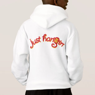 Gerade hangin flippige rote Affegraphik Hoodie