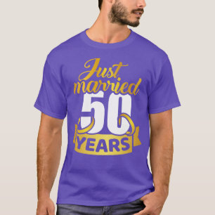 Gerade heiraten 50 Jahre goldenes Hochzeitstag T-Shirt