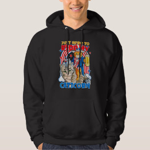 Gerade hier 2 Fahrt mein Catifcorn 4. Juli Amerika Hoodie
