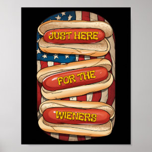 Gerade hier für die Dackeln 4. Juli Hot Dog Patrio Poster