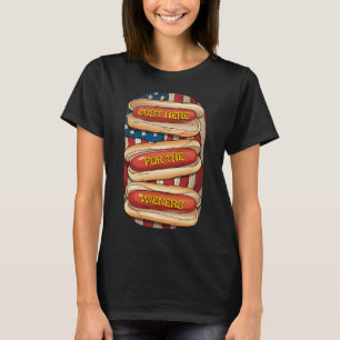 Gerade hier für die Dackeln 4. Juli Hot Dog Patrio T-Shirt