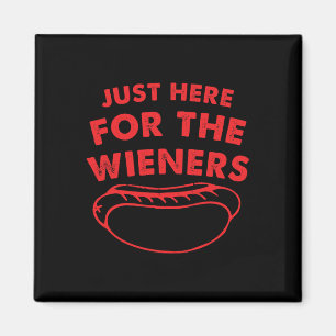 Gerade hier für die Dackeln Funny Hot Dog 4. Juli Magnet