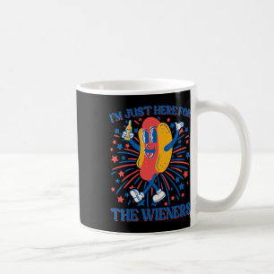 Gerade hier für die Dackeln Hot Dog Funny 4. Juli Kaffeetasse